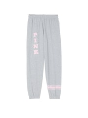 Victoria's Secret PINK Medium Heather Grey Cuffed Fleece Joggers - Image 3 of 3