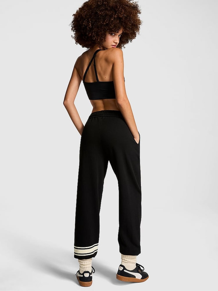 Victoria's Secret PINK Black Cuffed Fleece Joggers - Image 2 of 3