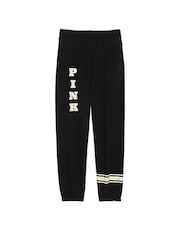 Victoria's Secret PINK Black Cuffed Fleece Joggers - Image 3 of 3