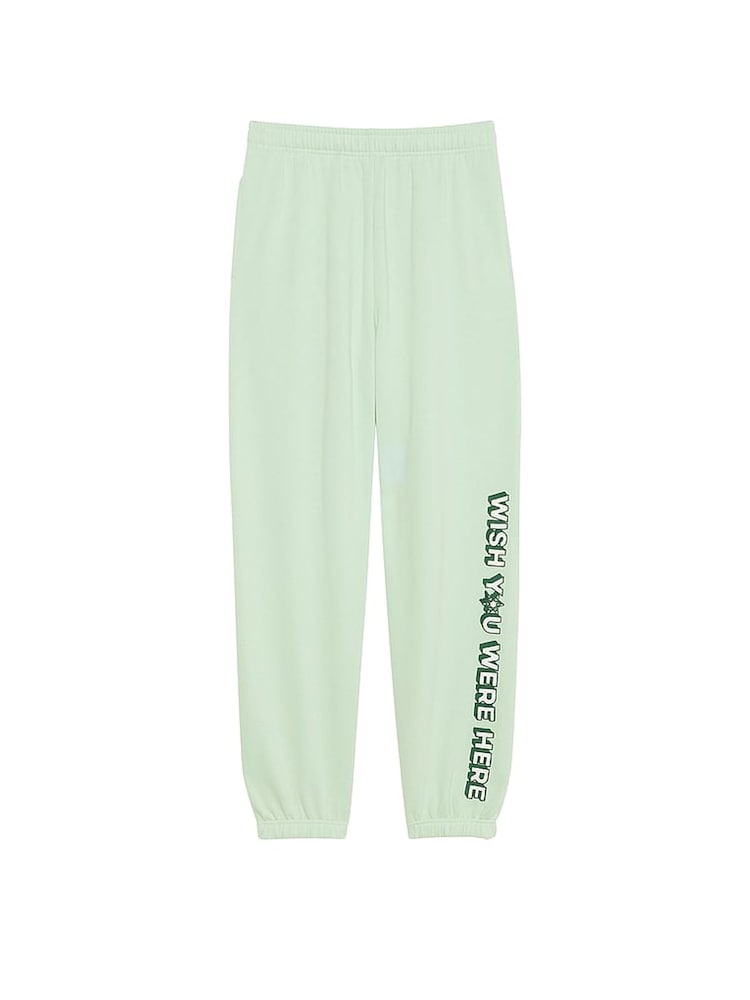 Victoria's Secret PINK Mint Aspen Green Cuffed Fleece Joggers - Image 3 of 3
