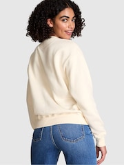 Victoria's Secret PINK White Shell Aspen Fleece Sweatshirt - Image 2 of 3