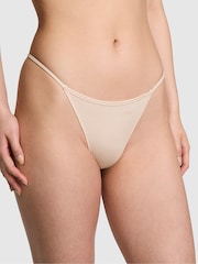 Victoria's Secret PINK Marzipan Nude Cotton G String Knickers - Image 1 of 3