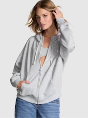 Victoria's Secret PINK Medium Heather Grey Zip Up Hoodie - Image 1 of 4