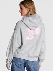 Victoria's Secret PINK Medium Heather Grey Zip Up Hoodie - Image 2 of 4