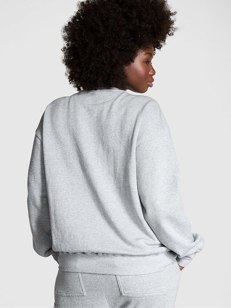 Victoria's Secret PINK Medium Heather Grey Fleece Sweatshirt - Image 2 of 2