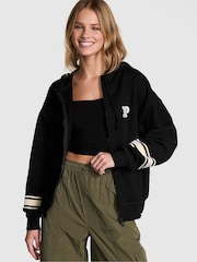 Victoria's Secret PINK Black Zip Up Hoodie - Image 1 of 3