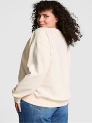Victoria's Secret PINK White Shell Fleece Sweatshirt - Image 2 of 4