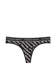 Victoria's Secret Black Script Thong Knickers - Image 3 of 3