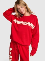 Victoria's Secret PINK Vermillion Red Fleece Sweatshirt - Image 1 of 3