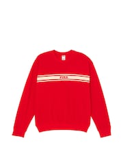 Victoria's Secret PINK Vermillion Red Fleece Sweatshirt - Image 3 of 3