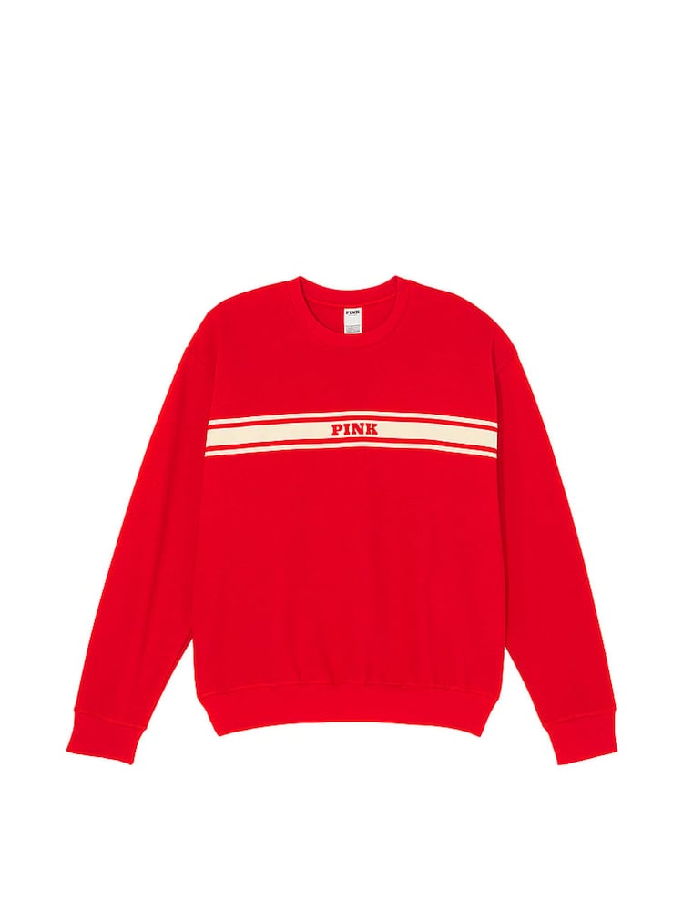 Victoria's Secret PINK Vermillion Red Fleece Sweatshirt - Image 3 of 3