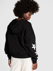 Victoria's Secret PINK Pure Black Aspen Zip Up Fleece Hoodie - Image 2 of 3