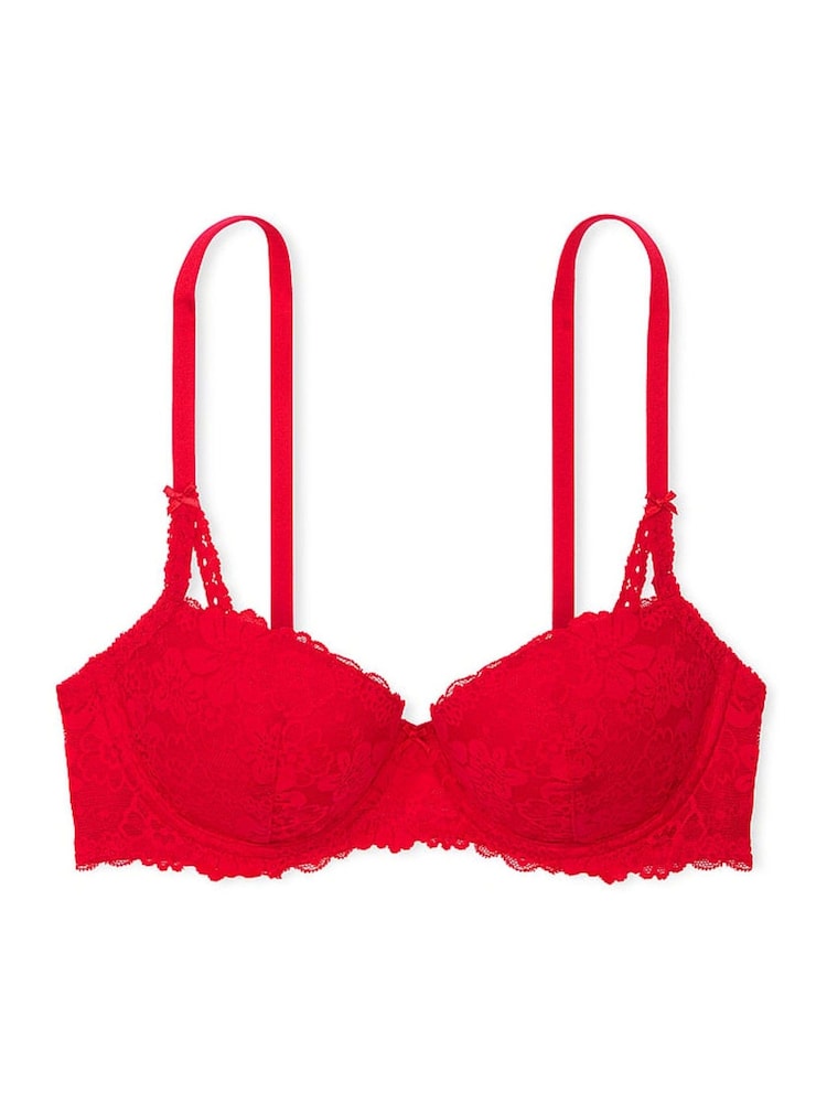 Victoria's Secret PINK Red Pepper Balcony Lace Push Up Bra - Image 3 of 3