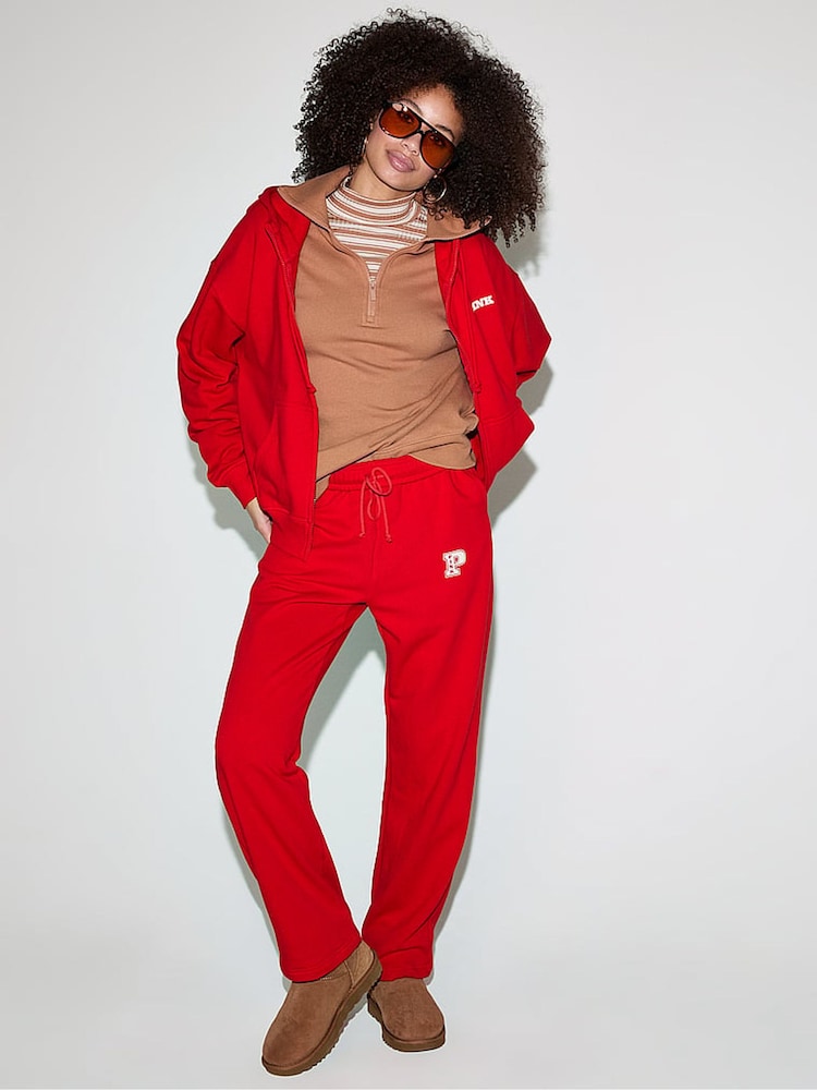 Victoria's Secret PINK Vermillion Red Zip Up Hoodie - Image 4 of 4