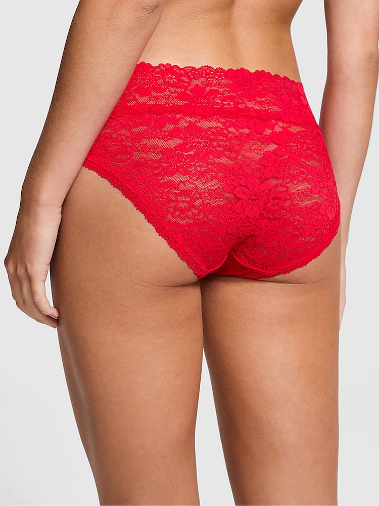 Victoria's Secret PINK Red Pepper Hipster Floral Lace Knickers - Image 2 of 3 Victoria's Secret PINK Red Pepper Hipster Floral Lace Knickers - Image 2 of 3