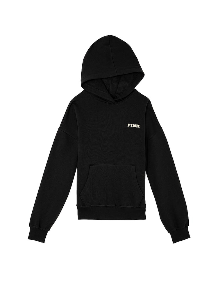 Victoria's Secret PINK Black Oversized Pullover Hoodie - Image 3 of 3