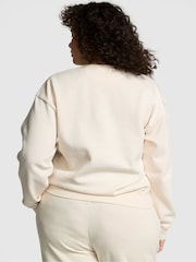 Victoria's Secret PINK White Shell Fleece Sweatshirt - Image 2 of 4