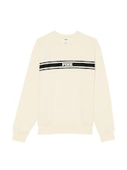Victoria's Secret PINK White Shell Fleece Sweatshirt - Image 3 of 4