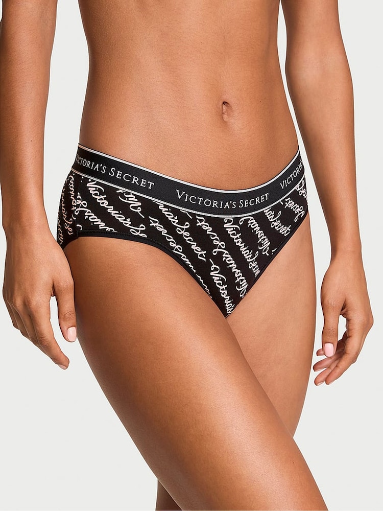 Victoria's Secret Vs Script Black Hipster Knickers - Image 1 of 3