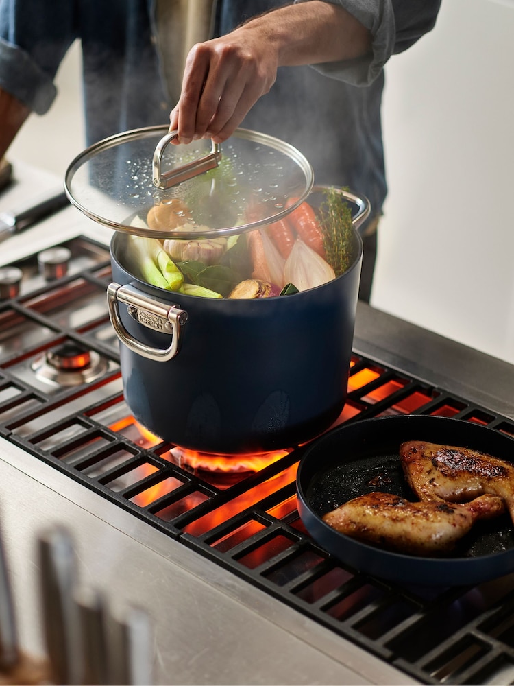 Joseph Joseph Midnight Blue Space Folding Handle Ceramic Nonstick 25cm Stock Pot and Lid - Image 7 of 7