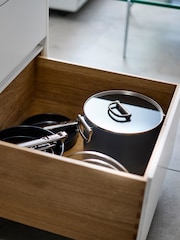 Joseph Joseph Midnight Blue Space Folding Handle Ceramic Nonstick 25cm Stock Pot and Lid - Image 3 of 7