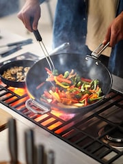 Joseph Joseph Midnight Blue Space Folding Handle Ceramic Non Stick 32cm Wok - Image 1 of 6