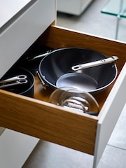 Joseph Joseph Midnight Blue Space Folding Handle Ceramic Non Stick 32cm Wok - Image 6 of 6
