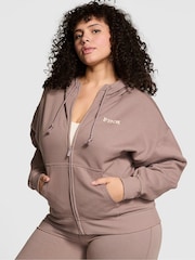 Victoria's Secret PINK Iced Coffee Brown Zip Up Hoodie - Image 1 of 4