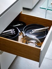 Joseph Joseph Midnight Blue Space Folding Handle Ceramic Nonstick 2 piece Frying Pan Set - Image 1 of 8