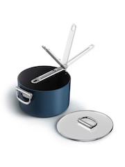 Joseph Joseph Midnight Blue Space Folding Handle Ceramic Nonstick 23cm Saucepan and Lid - Image 4 of 6