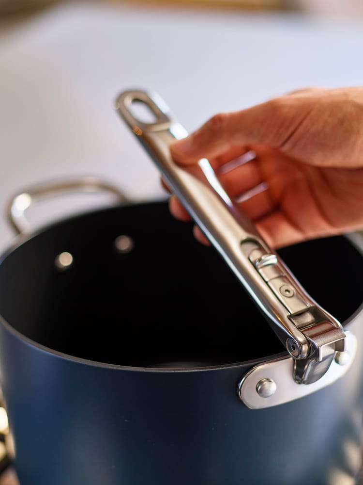 Joseph Joseph Midnight Blue Space Folding Handle Ceramic Nonstick 23cm Saucepan and Lid - Image 1 of 6