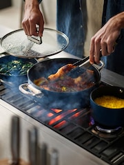 Joseph Joseph Midnight Blue Space Folding Handle Ceramic Nonstick 28cm Shallow Casserole Pan - Image 6 of 8