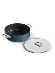 Joseph Joseph Midnight Blue Space Folding Handle Ceramic Nonstick 28cm Shallow Casserole Pan - Image 8 of 8