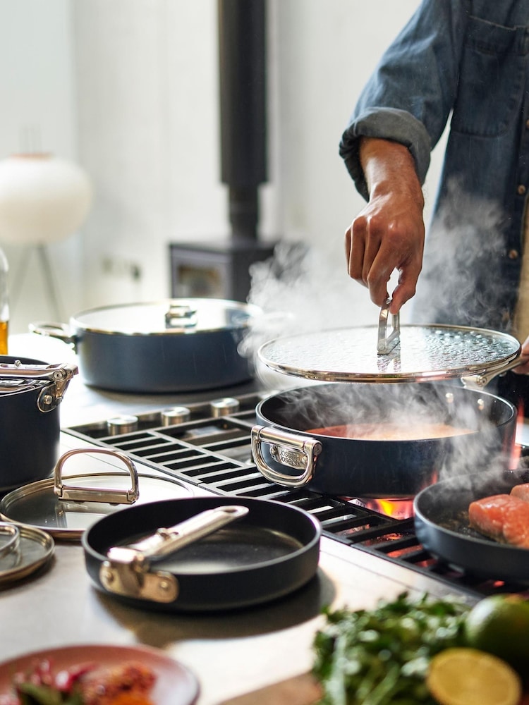 Joseph Joseph Midnight Blue Space Folding Handle Ceramic Nonstick 6 piece Cookware Set - Image 1 of 9