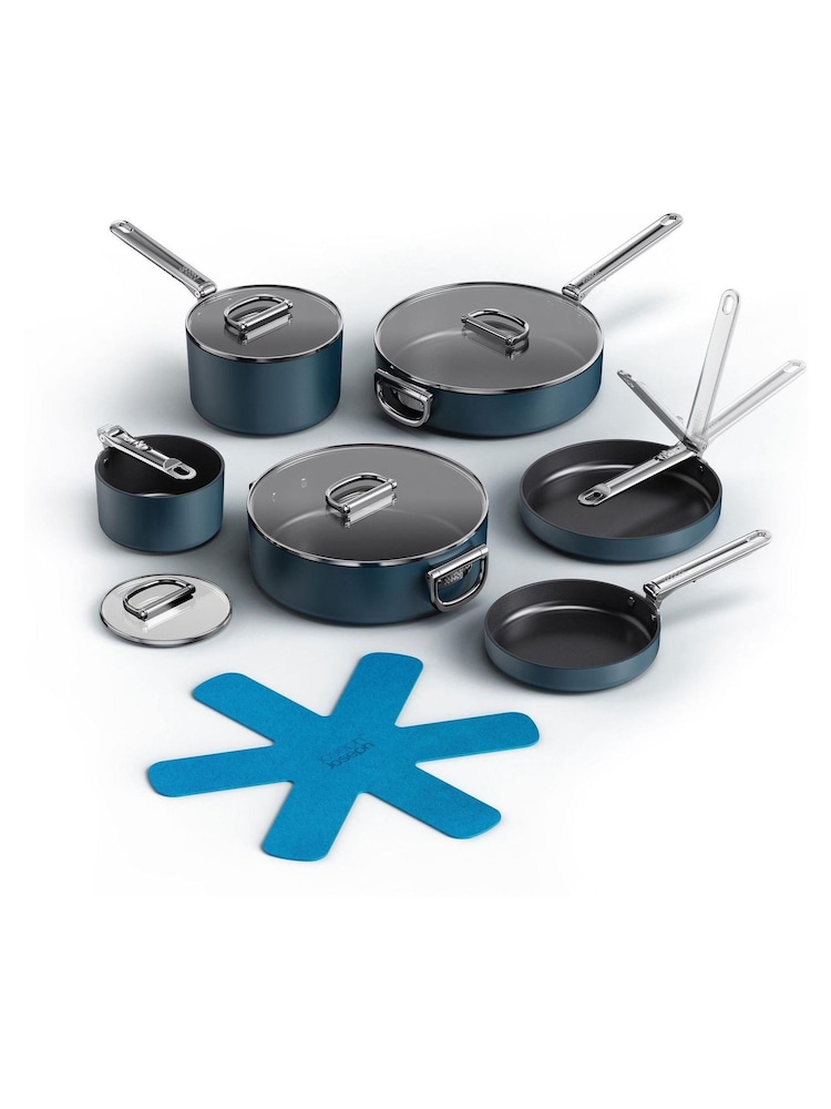 Joseph Joseph Midnight Blue Space Folding Handle Ceramic Nonstick 6 piece Cookware Set - Image 2 of 9