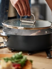 Joseph Joseph Midnight Blue Space Folding Handle Ceramic Nonstick 6 piece Cookware Set - Image 8 of 9