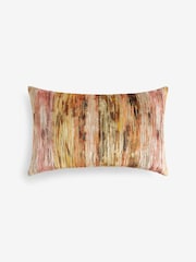Peach Pink 40 x 59cm Haze Velvet Stripe Cushion - Image 2 of 4