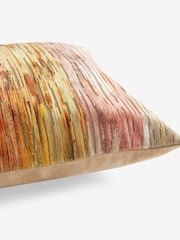 Peach Pink 40 x 59cm Haze Velvet Stripe Cushion - Image 3 of 4