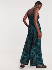 JD Williams Green Wide Leg Strappy Jumpsuit - Image 2 of 4