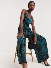 JD Williams Green Wide Leg Strappy Jumpsuit - Image 3 of 4