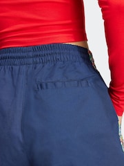 adidas originals Blue Blue Liberty London 3 Stripe 100% Cotton Shorts - Image 5 of 6