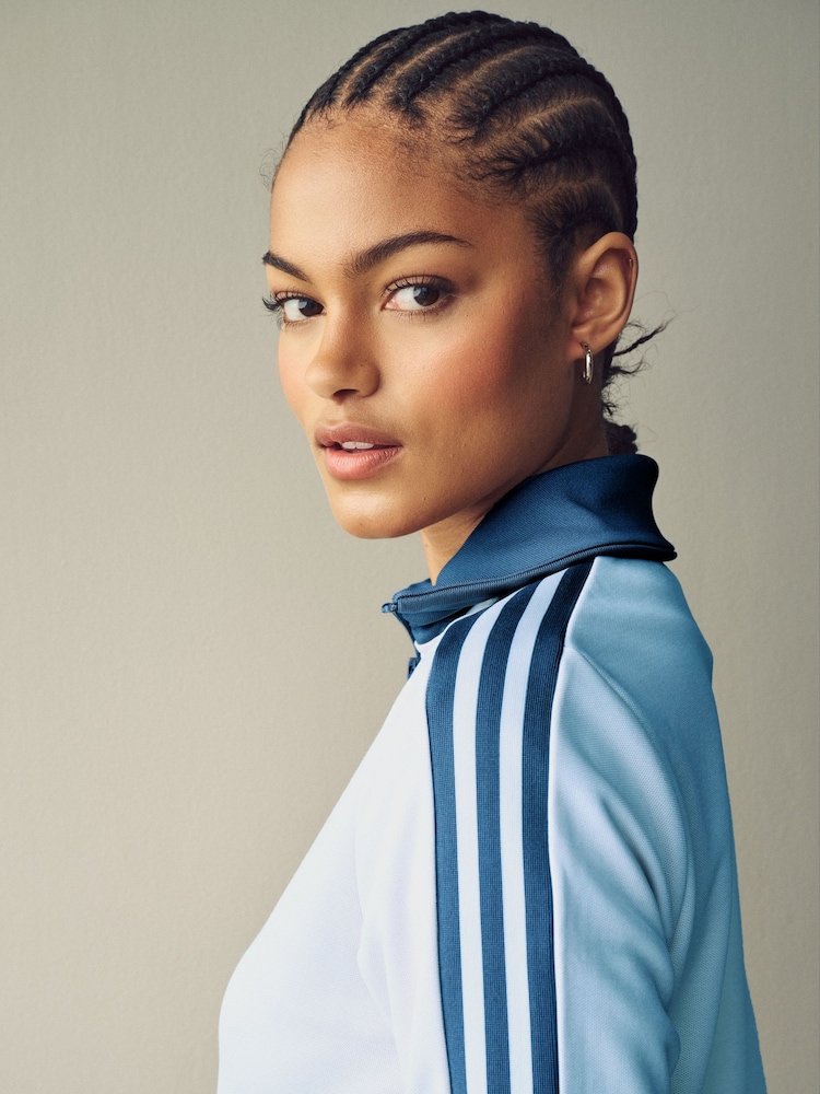 adidas originals Blue Beckenbauer Jacket - Image 3 of 9