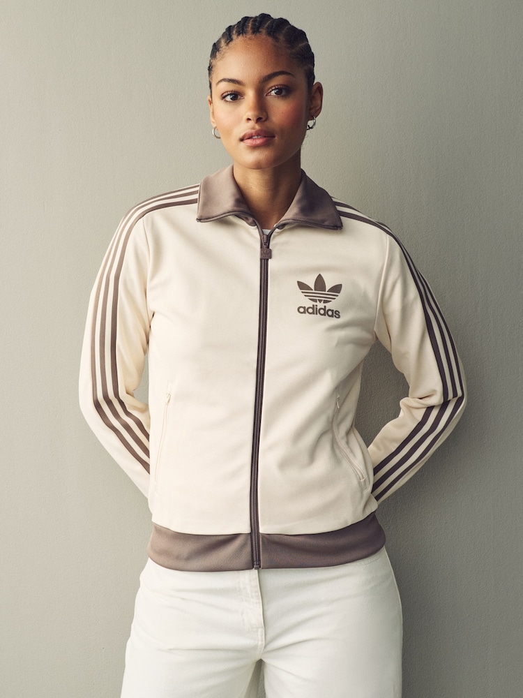 adidas originals Cream Beckenbauer Jacket - Image 1 of 12