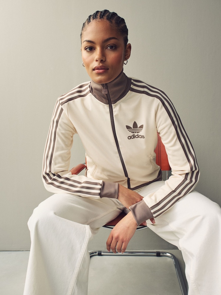 adidas originals Cream Beckenbauer Jacket - Image 6 of 12