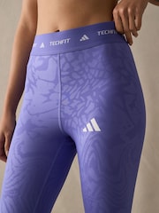 adidas Blue Techfit Print 7/8 - Image 4 of 6