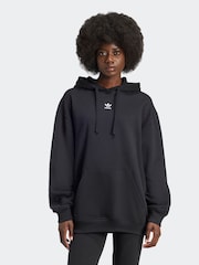 Negro - adidas Originals Essentials Loose French Terry 100% Cotton Hoodie - Imagen 1 de 7