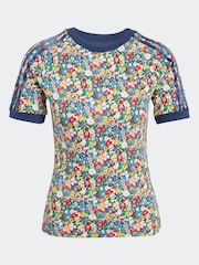 adidas originals multi Floral Liberty London Cali T-shirt - Image 6 of 6