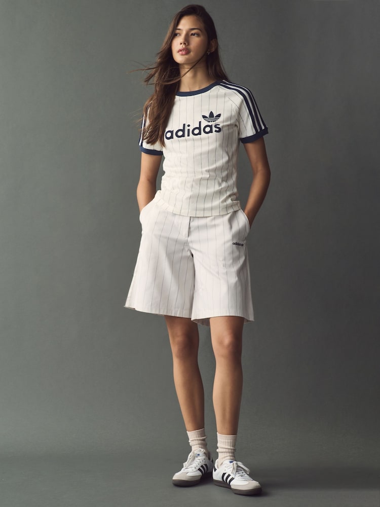 adidas originals White Graphic Cali T-Shirt - Image 2 of 12