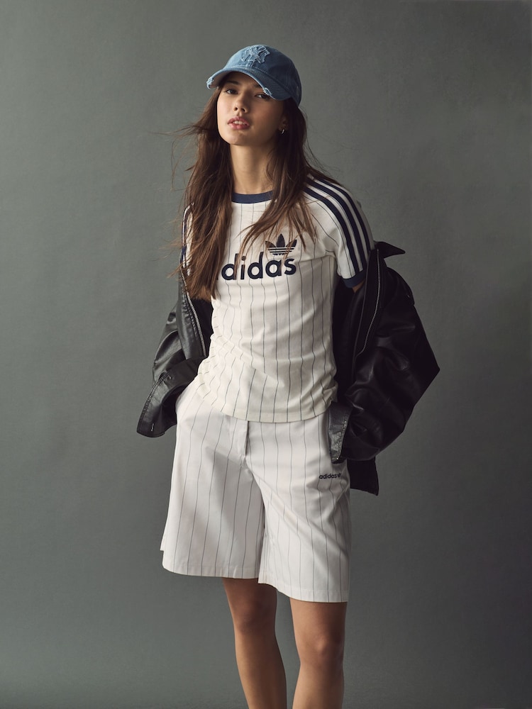 adidas originals White Graphic Cali T-Shirt - Image 3 of 12