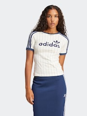 adidas originals White Graphic Cali T-Shirt - Image 9 of 12